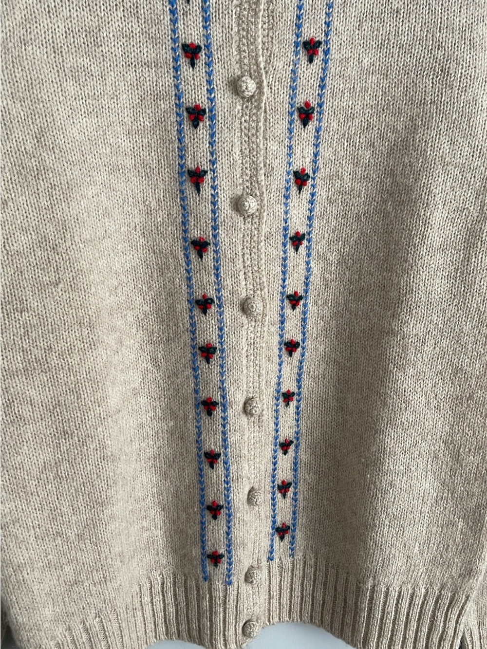 Vintage LL Bean Shetland Wool Motif Cardigan Women’s Size 40/ Medium - Picture 3 of 6